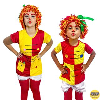 Fantasia Emília Sitio do Pica Pau Amarelo em Oferta na Shopee