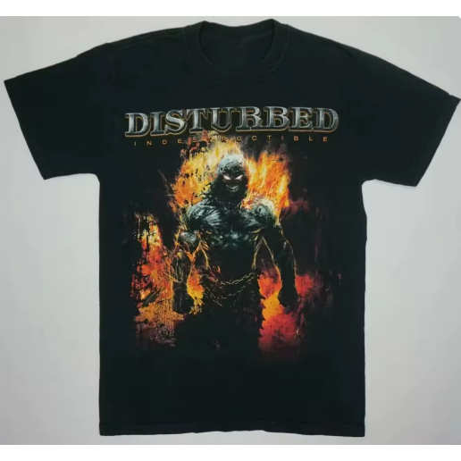 Camiseta Camisa Blusa Algodão Unissex  Banda Rock Retro Indestructible Disturbed Shirt