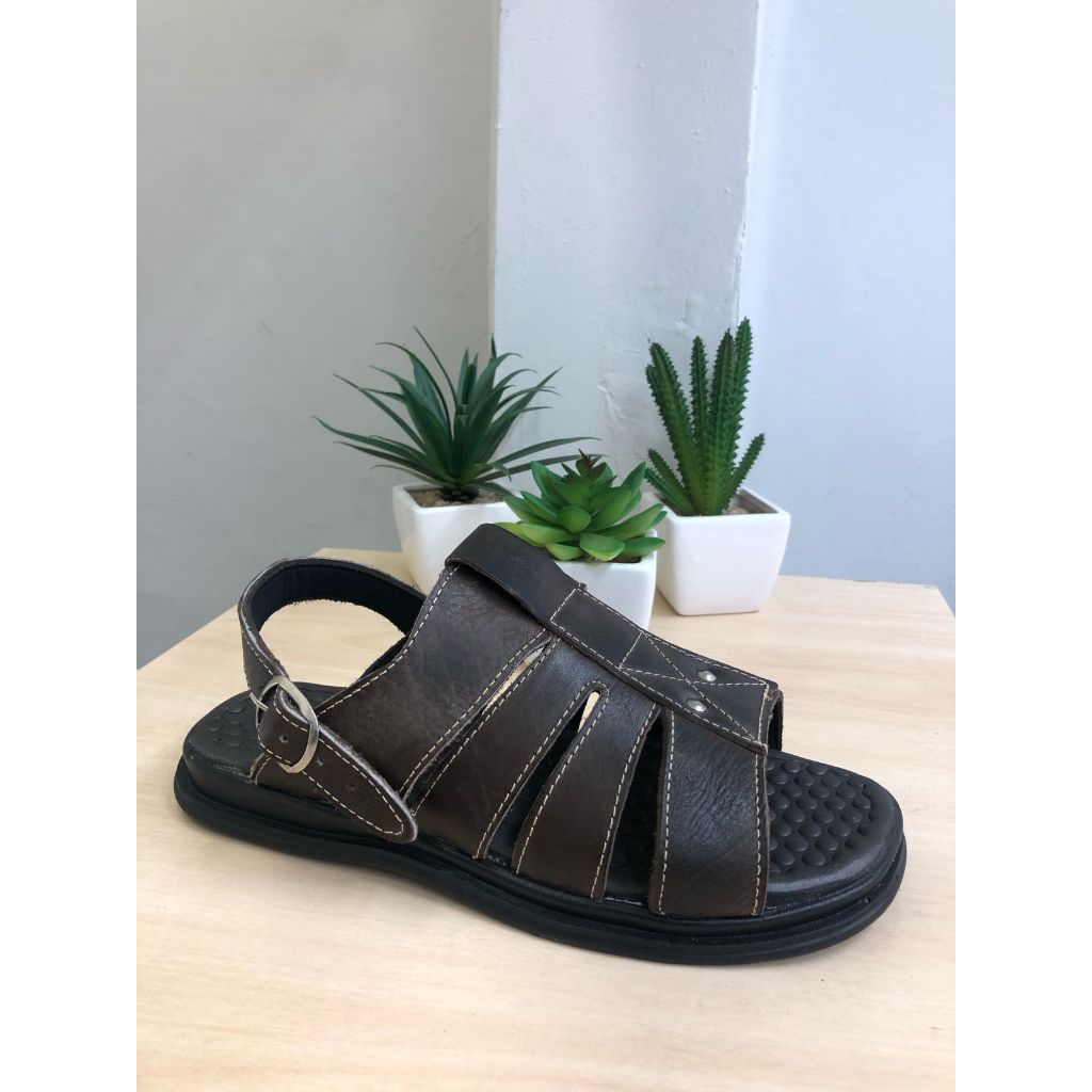 Sandália Chinelo Ortopédico Masculino Anti Stress Couro Legítimo Barato Pronta Entrega