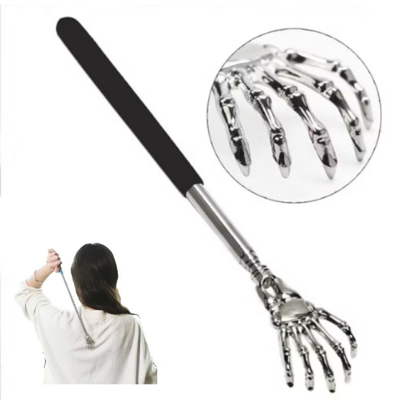 coçador regulável para costas inox mãozinha massageador coçar costas telescópio metal
