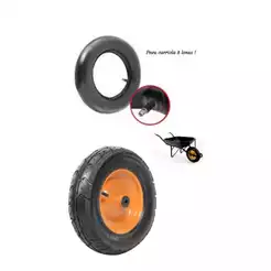 Pneu Para Carrinho De Mão Reforçado 8 lonas 300/3.25 8 com camara