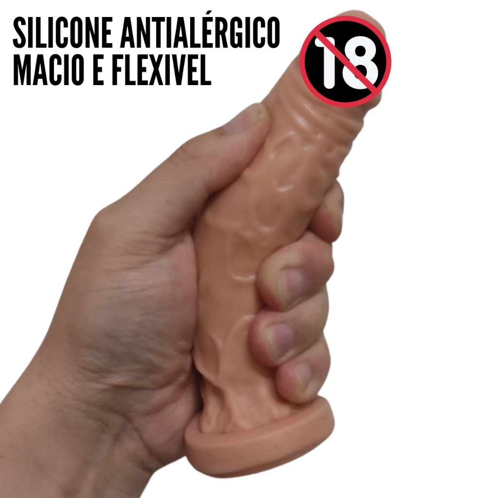 Pênis Prótese Em Silicone Macio Antialérgico 15,5cm Sex Shop Sex em Oferta na Shopee