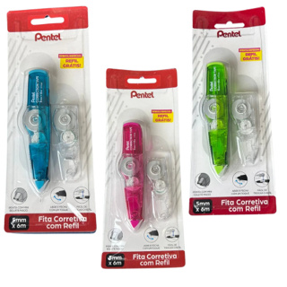 FITA CORRETIVA PENTEL + REFIL GRÁTIS. em Oferta na Shopee