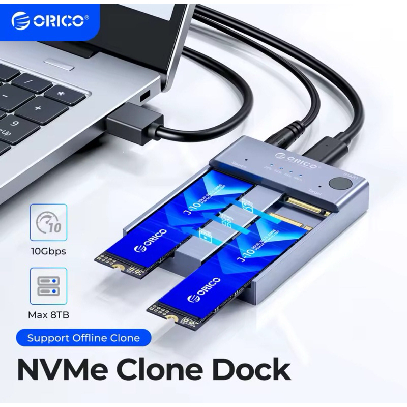 Dock Station NVMe M.2 SSD 2 Entradas - Clone Offline - M2P2-C3-C