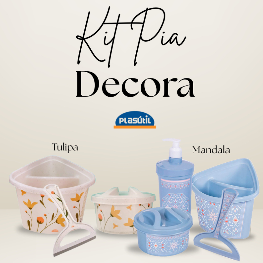 KIT Pia decora utensílios de cozinha - completo ou em unidade - Plasútil em Oferta na Shopee