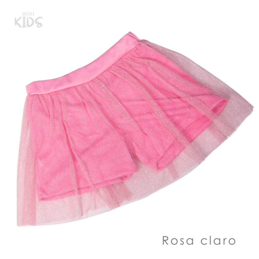 Short Saia com Tule Infantil em Oferta na Shopee