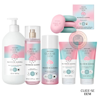 Linha Cuide-se Bem Nuvem de Alegria: Loção Corporal Iluminadora, Body Splash, Óleo Hidratante, Sabonete Líquido e mais em Oferta na Shopee