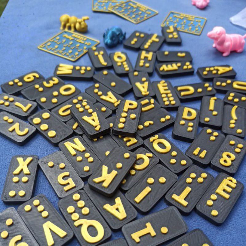 Letras e números móveis com acento e sinais, braille. em Oferta na Shopee