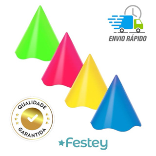 Chapéu De Festa Infantil - Chapeuzinho Para Aniversário Cores Diversas Pacote Com 8 Unidades em Oferta na Shopee