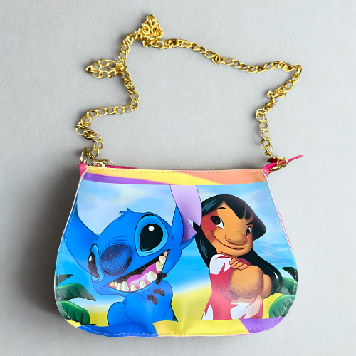 Bolsa Infantil Blogueira Rosa Feminina Lilo Stitch Lançamento Luxo Meninas Presente