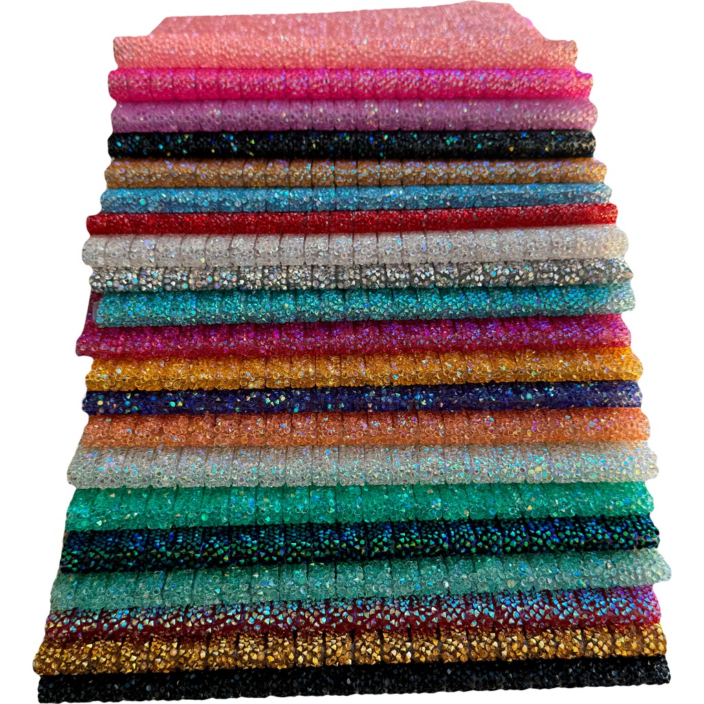 Micro Manta de Strass Termocolante 23x40cm – 22 Tiras de 1cm