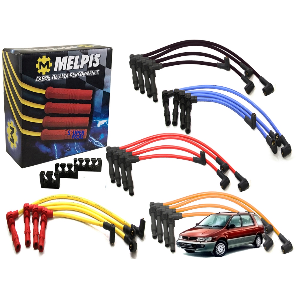 Cabo De Vela Esportivo 10mm Mitsubishi Space Wagon 2.4 16v 4G64 GLS GLX GLXi 1998 1999 2000 2001 2002 á 2004 100% Silico