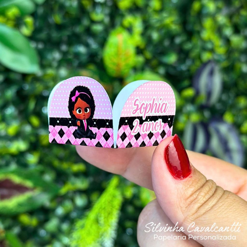 Forminhas Personalizadas de Brigadeiro 4 Pétalas -  Poderosa Chefinha Afro | Decoração de Festas de Aniversário