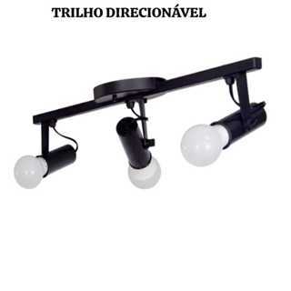 Luminária de Teto Spot Trilho TUBO 3 Lâmpadas Soft Direcionável E-27 Bivolt em Oferta na Shopee