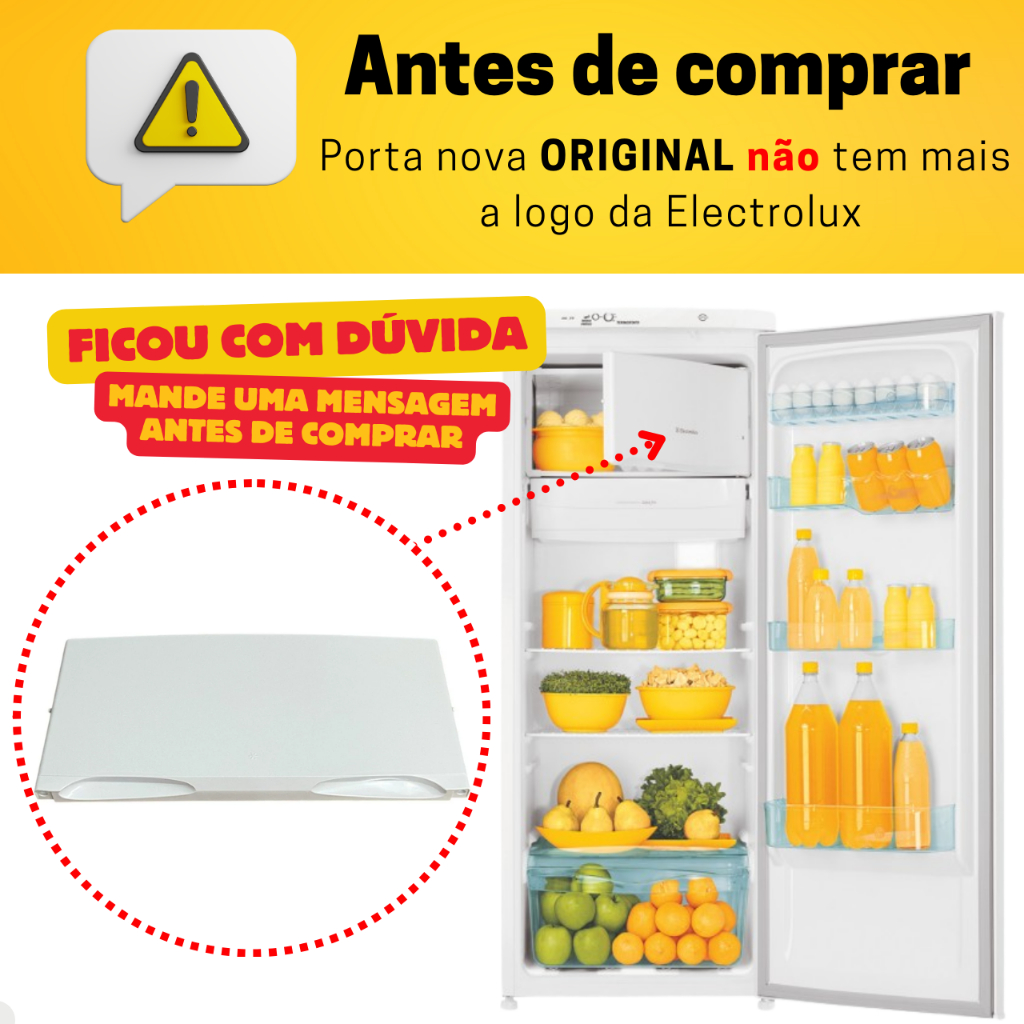 Porta Tampa Congelador Geladeira Re31 Re26  Re28 Rde30 Electrolux Original