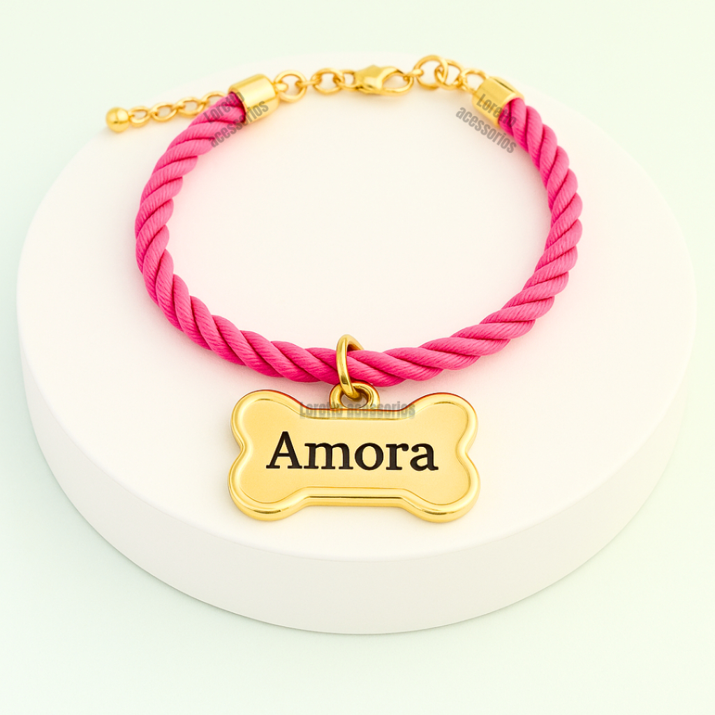 Coleira Osso Gravação Nome e Numero a Laser Várias Cores B4 em Oferta na Shopee