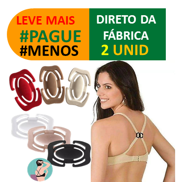 2 Clips Prendedor Para Alça De Sutiã Realça Busto transforme seu sutia em um nadador