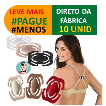 kIT 10 Clips Transforme seu Sutiã em Nadador Realça Busto para Alça de Sutiã -  - Clip magico