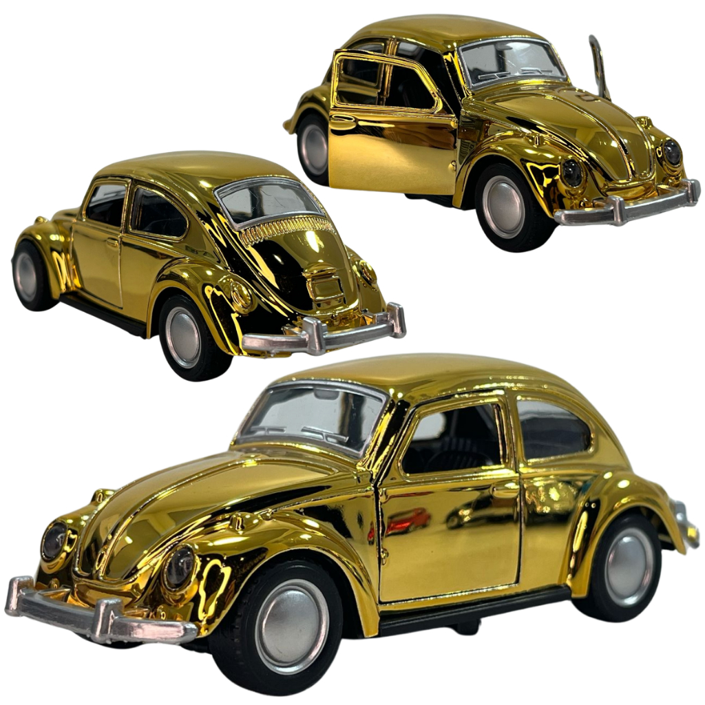 Carrinho De Ferro Fusca Fusquinha Abre Porta Fricção Miniatura