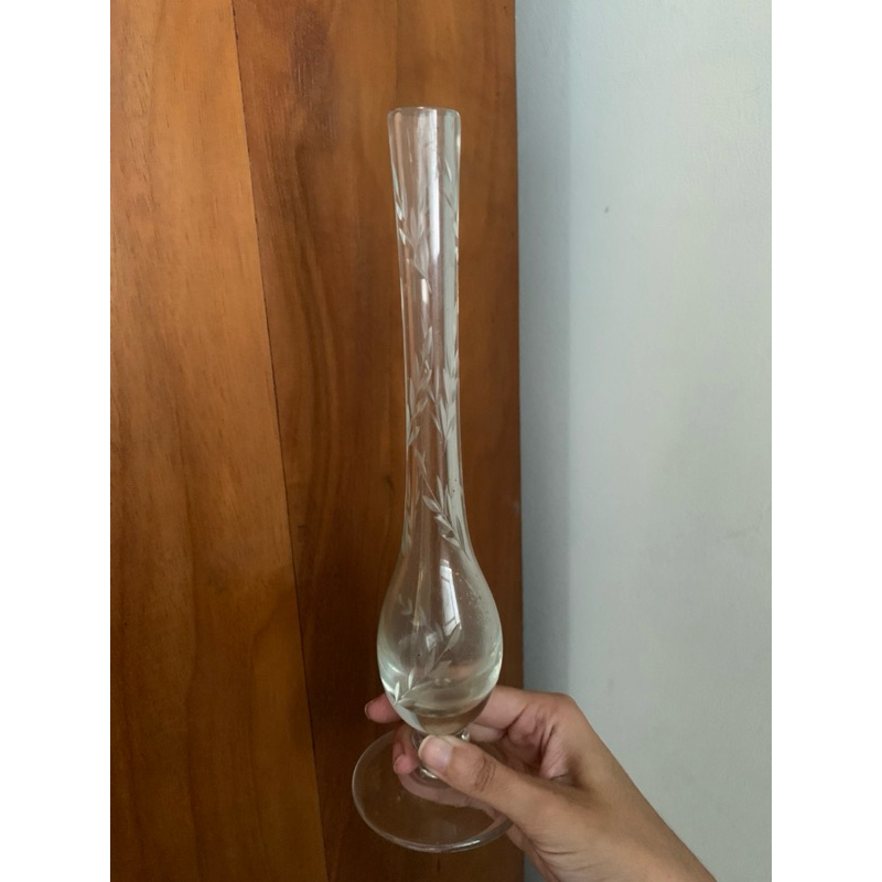 Vaso Solitário Vidro Floral Antigo Vintage Antiquario Flor Clássico Decoração