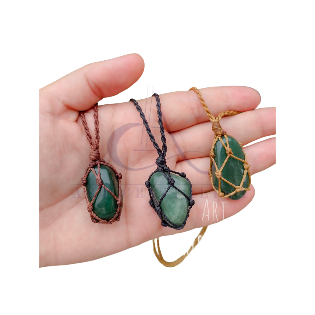 Colar Quartzo Verde Pedra Natural na Redinha em Oferta na Shopee