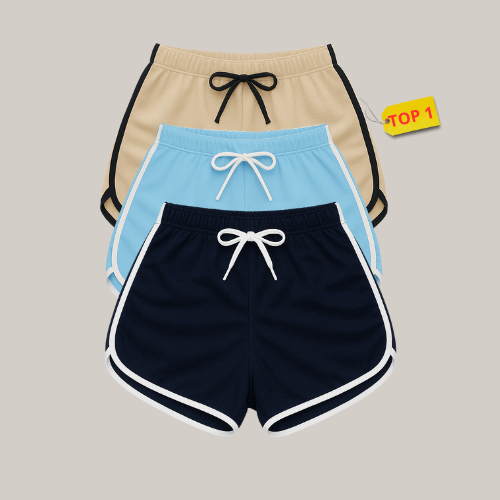 Kit 3 Shorts Feminino Academia Praia
