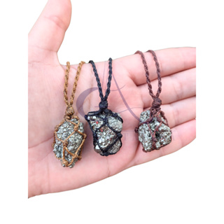 Colar de Pirita Bruta na Redinha – Pedra Natural da Prosperidade e Sucesso em Oferta na Shopee