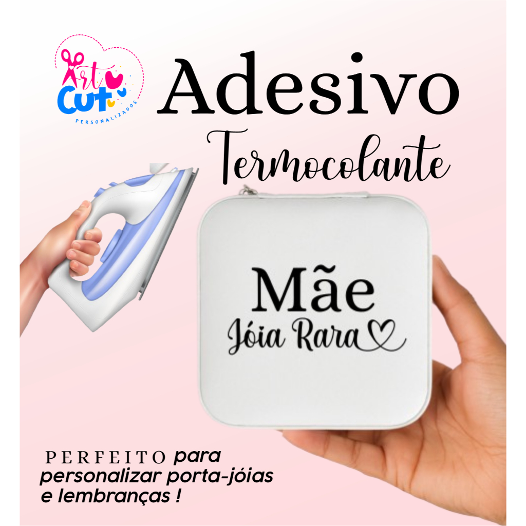 Kit com 5 e 10 Adesivos “Mãe Jóia Rara” | Termocolante p/ Dia das Mães | Ideal p/ Brindes