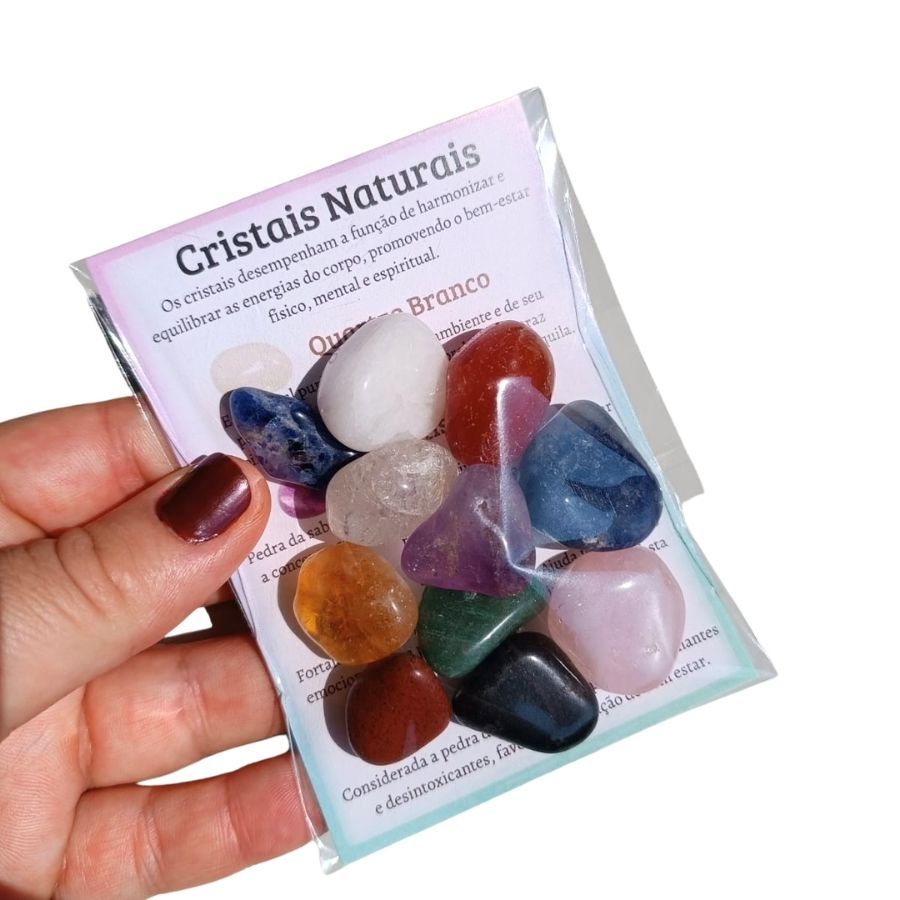 Kit 10 Cristais Pedras Naturais Equilíbrio, Proteção, Prosperidade e Bem Estar