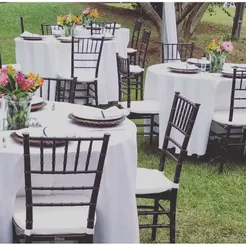 10 Toalha De Mesa Redonda Microfibra Branca buffet 2,20m X 2,20m De Diametro para Festas Premium