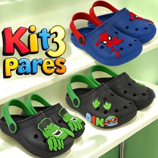 Kit 3 Pares Sandalia Babuche Infantil Menino em Oferta na Shopee