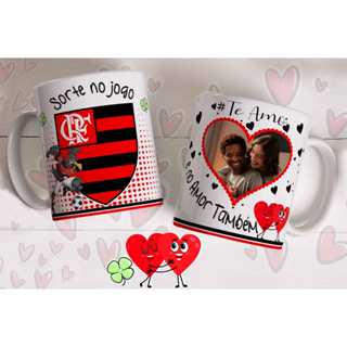 Caneca sorte no jogo e no amor com foto do casal personalizada em Oferta na Shopee