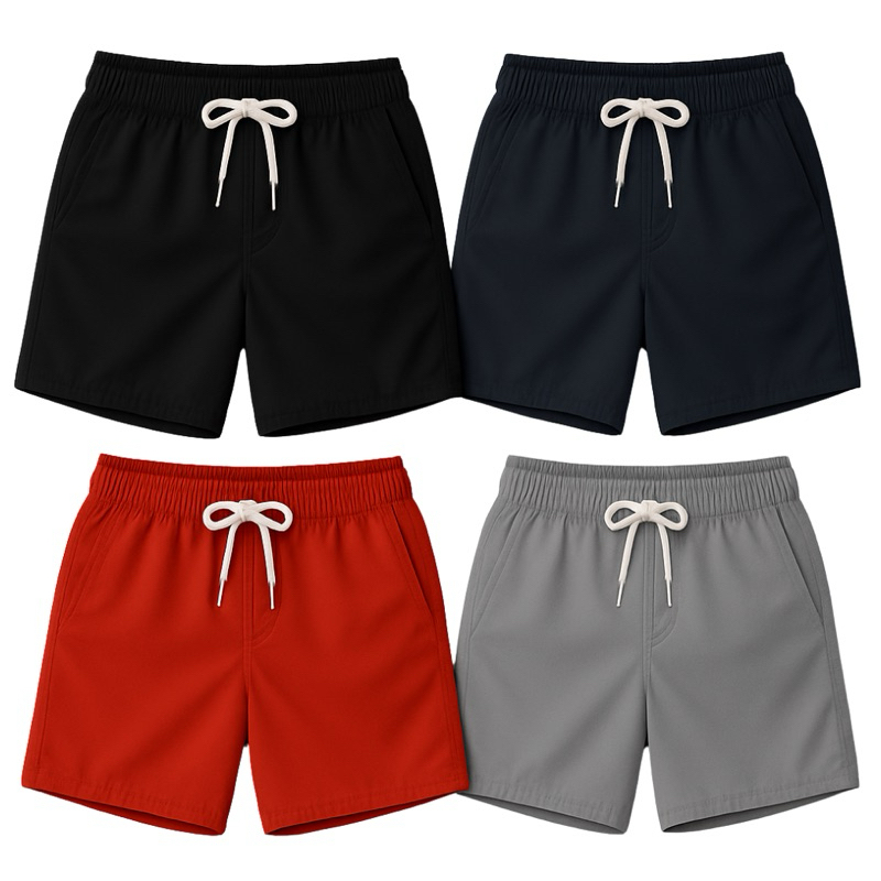 SHORT MASCULINO TACTEL ELASTANO LISO S/ ESTAMPA ACADEMIA BERMUDA PRAIA PISCINA CORRIDA CASUAL ESPORTE CONFORTÁVEL BÀSICO
