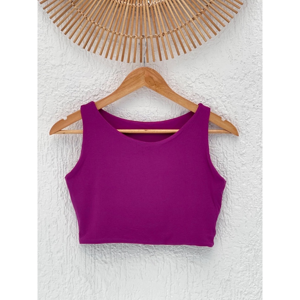 Cropped Básico Feminino Liso – Tecido Viscolaycra | Cores Variadas |