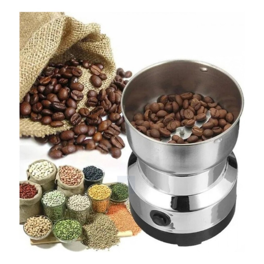 Moedor de Café Elétrico Triturador 150g Portátil Aço Inox 110V
