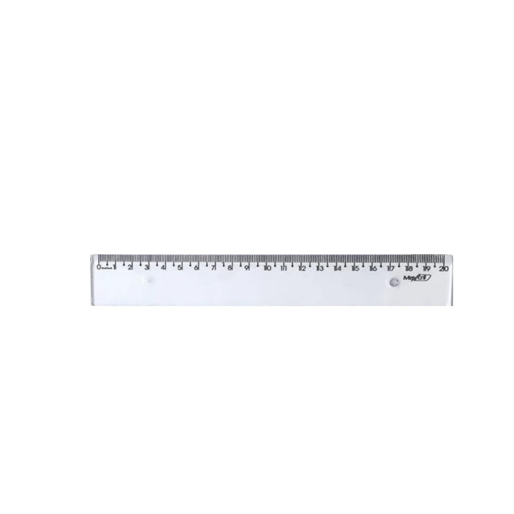 Régua Em Poliestireno Cristal New Line 20 Cm - Maxcril