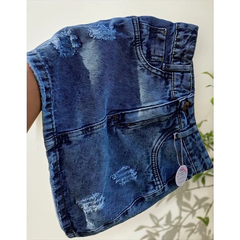 Saia Jeans Lisa Feminina