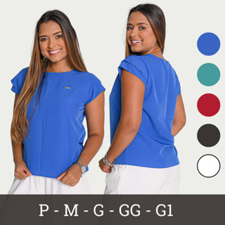 Blusinha Feminina Elegante Sedinha Premium | Não Amassa, Fresquinha e Não Transparente em Oferta na Shopee