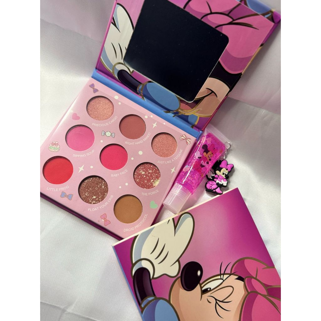 Paleta de Sombras Infantil - com 9 sombras Lip Gloss Minnie