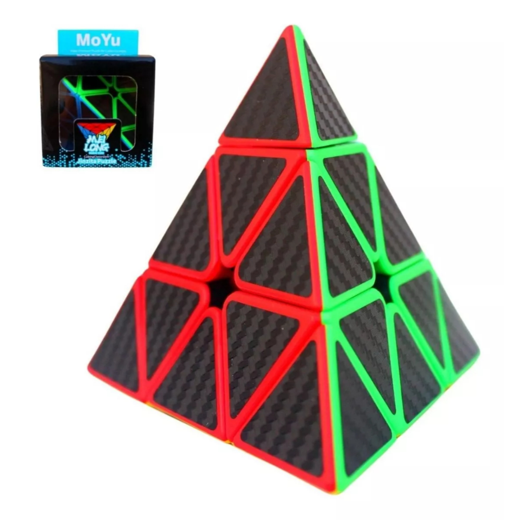 Cubo Mágico Pyraminx Pirâmide 3D Triângulo Carbon Profissional Rápido Anti-Stress