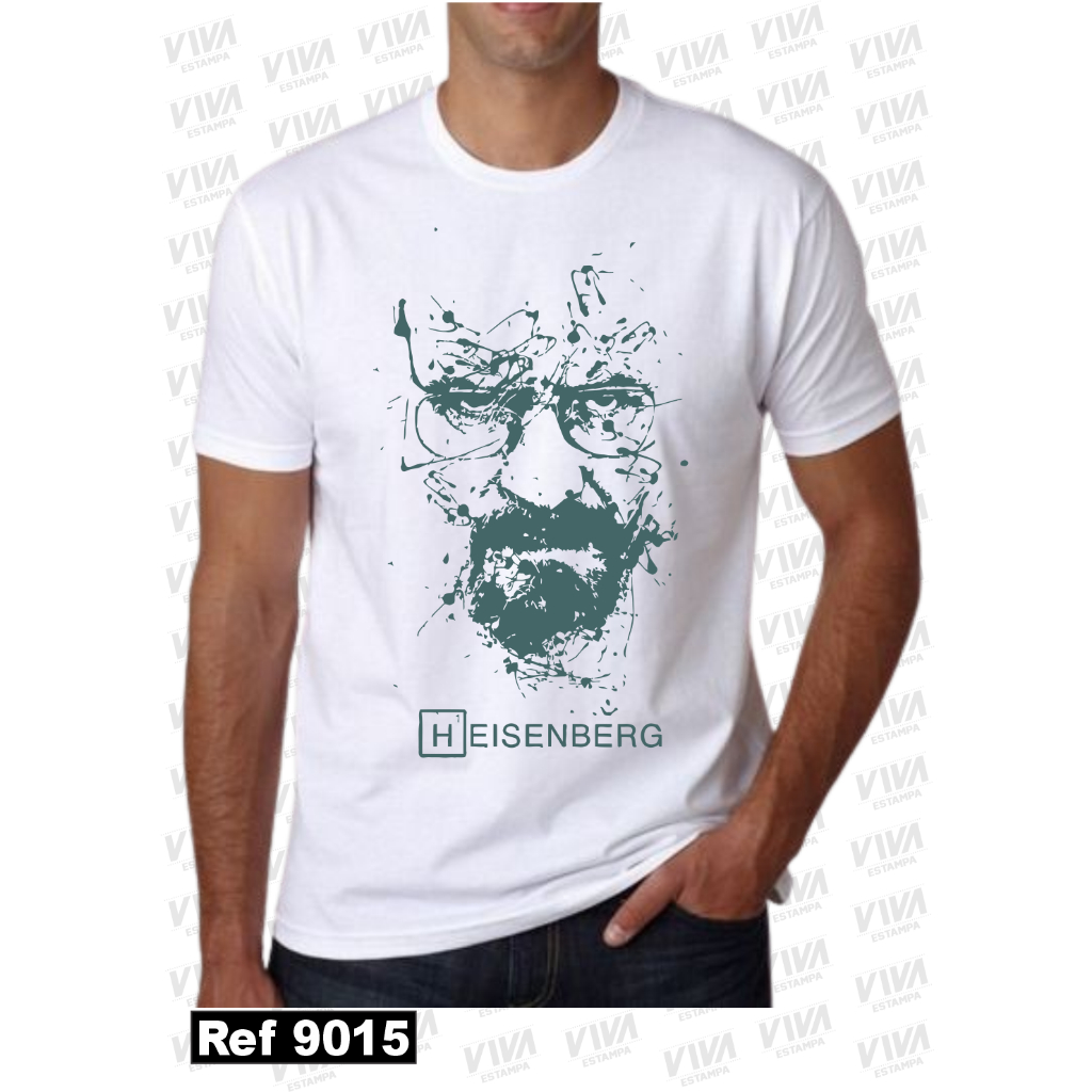Camiseta Unissex Camisa 100% Algodão Breaking Bad Heisenberg Walter White Série Filme  Envio Rápido  Estampa Digital