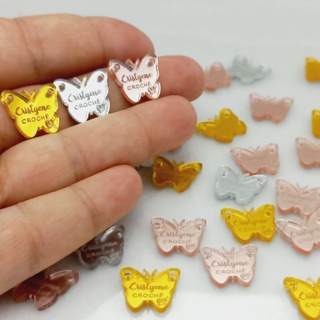 Tag Acrílica Borboleta Personalizada 1,6cm – Aniversário, Crochê e Artesanato - Leia a Descrição por favor em Oferta na Shopee