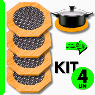 Kit 6/4/2 Unidades  Descanso de Panela em MDF 14,5cm Protetor de Mesa Apoio de Panela - Enviado Formatos Variados