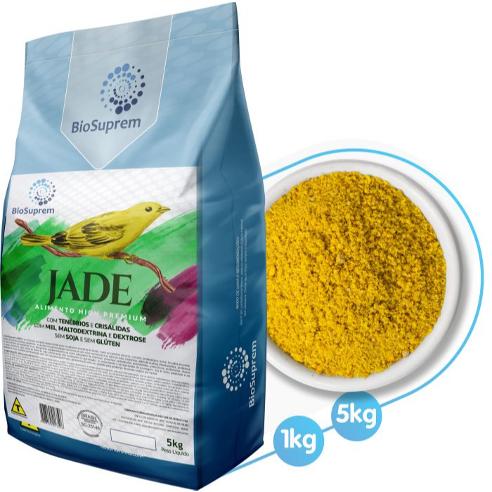 Farinhada BioSuprem JADE - 1kg canários coleiros pintassilgos bicudos e curiós