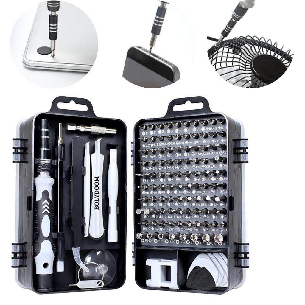 Kit Ferramentas 115 Peças Jogo Mini Chaves Precisão Ajuste de Conjunto De Ferramentas De Reparo