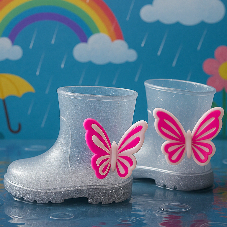 Galocha Infantil Menina Criança Bota de Chuva Leve Shoe Center