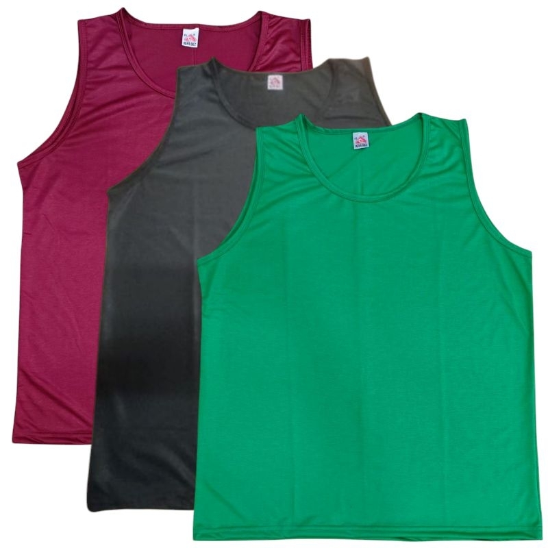 kit 3 camisetas regatas masculina básica lisa malha fria poliéster plus size REF-205