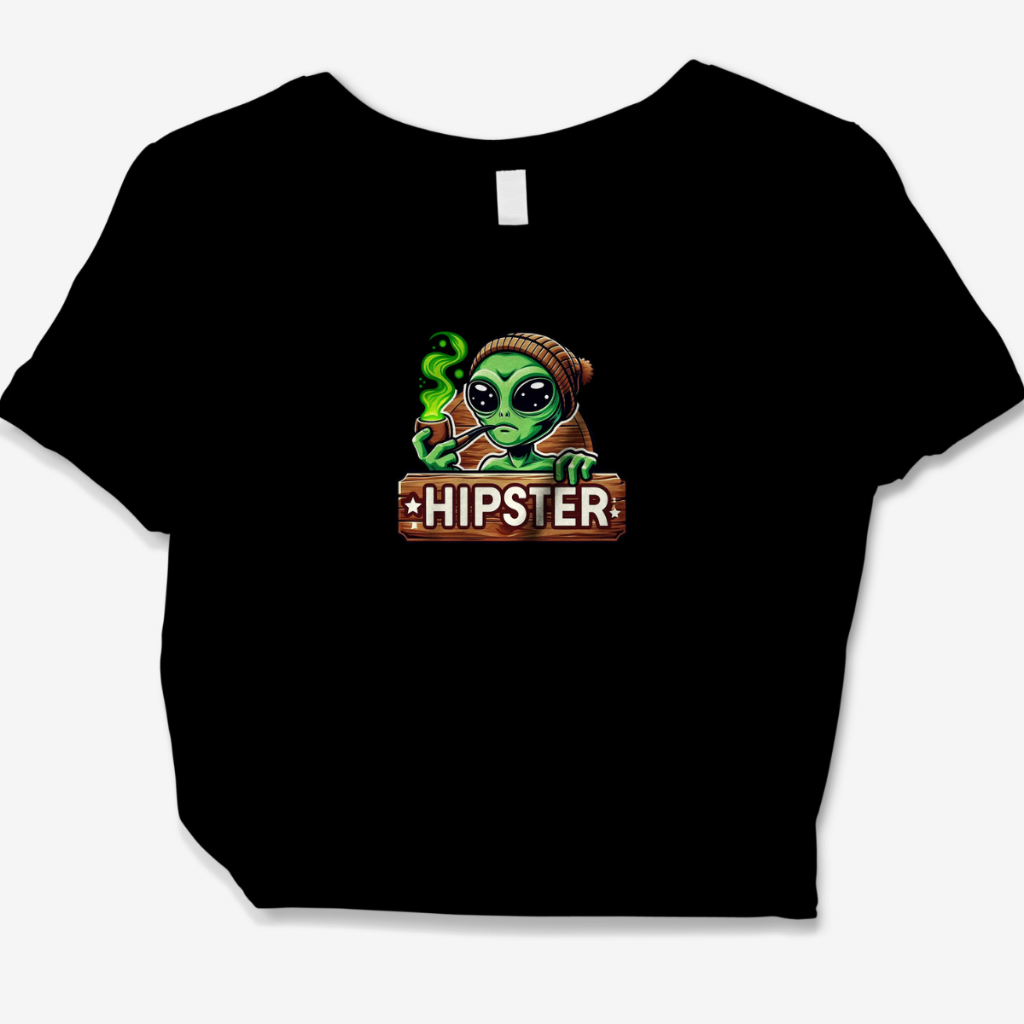 Cropped Algodão Blusinha Feminina Estilosa Alien