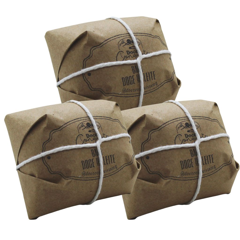 Bala de Doce de Leite Artesanal 300g Doce Conquista Tradicional Kit 3 unidades