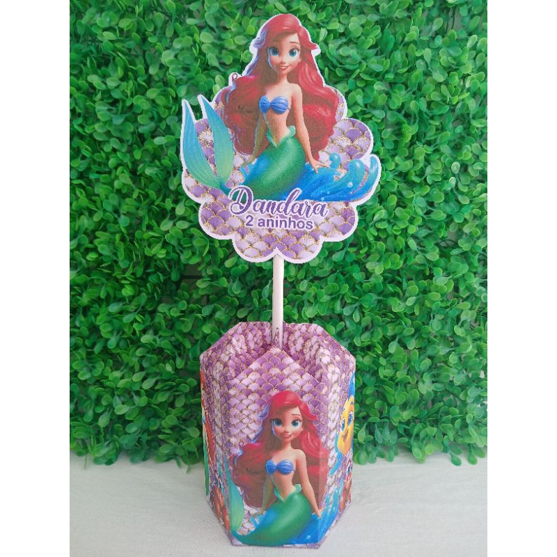 10 centros de mesa Ariel ( Pegue e monte ) centros de mesa Ariel para lembrancinhas de aniversario Ariel/ festa ariel
